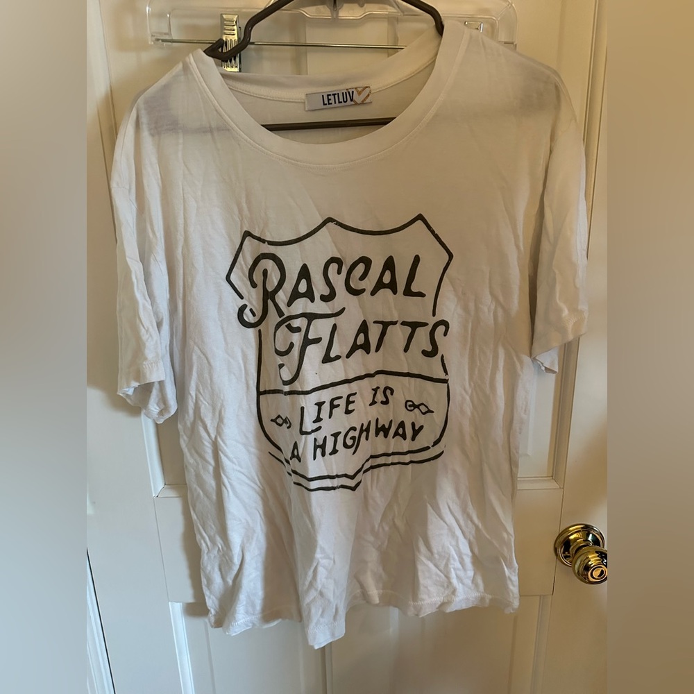 White Rascal Flatts Graphic T-Shirt